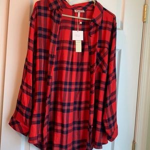 Plaid long sleeve shirt